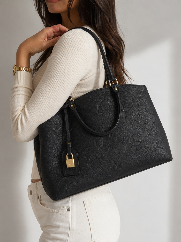 Louis Vuitton Grand Palais MM Monogram Empreinte Blu — altro dettaglio