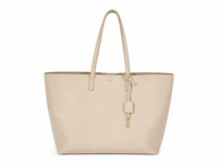 Dettaglio 1 di Saint Laurent Shopping Tote in Pelle Beige