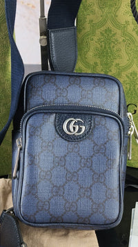 Dettaglio 17 di Gucci Ophidia GG Supreme Mini Bag Blu – Full Set