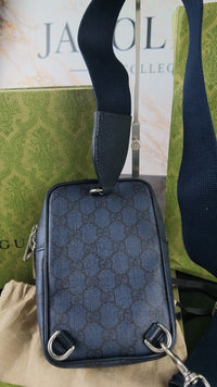 Dettaglio 10 di Gucci Ophidia GG Supreme Mini Bag Blu – Full Set