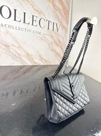 Dettaglio 5 di Saint Laurent Envelope Medium Matelassé Nera