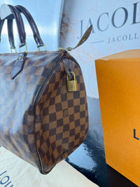 Dettaglio 13 di Louis Vuitton Speedy 30 Damier Ebene – Full Set