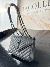 Dettaglio 6 di Saint Laurent Envelope Medium Matelassé Nera
