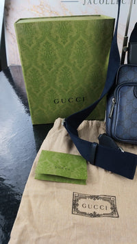 Dettaglio 16 di Gucci Ophidia GG Supreme Mini Bag Blu – Full Set