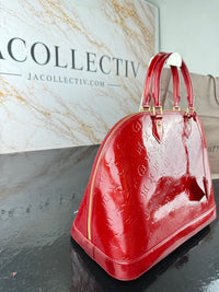 Dettaglio 5 di Louis Vuitton Alma GM Monogram Vernis Rossa