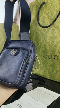 Dettaglio 19 di Gucci Ophidia GG Supreme Mini Bag Blu – Full Set
