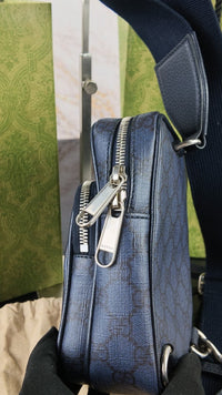 Dettaglio 11 di Gucci Ophidia GG Supreme Mini Bag Blu – Full Set